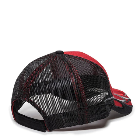 Outdoor Cap WAV-605M Embroidered Wave Design Structured Trucker Hat Unisex Accessories Hats & Caps