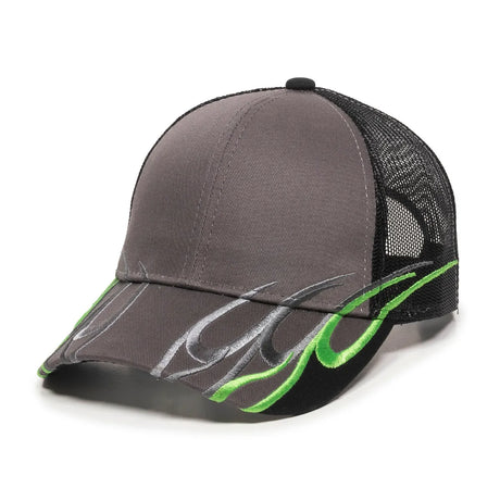 Outdoor Cap WAV-605M Embroidered Wave Design Structured Trucker Hat Unisex Accessories Hats & Caps