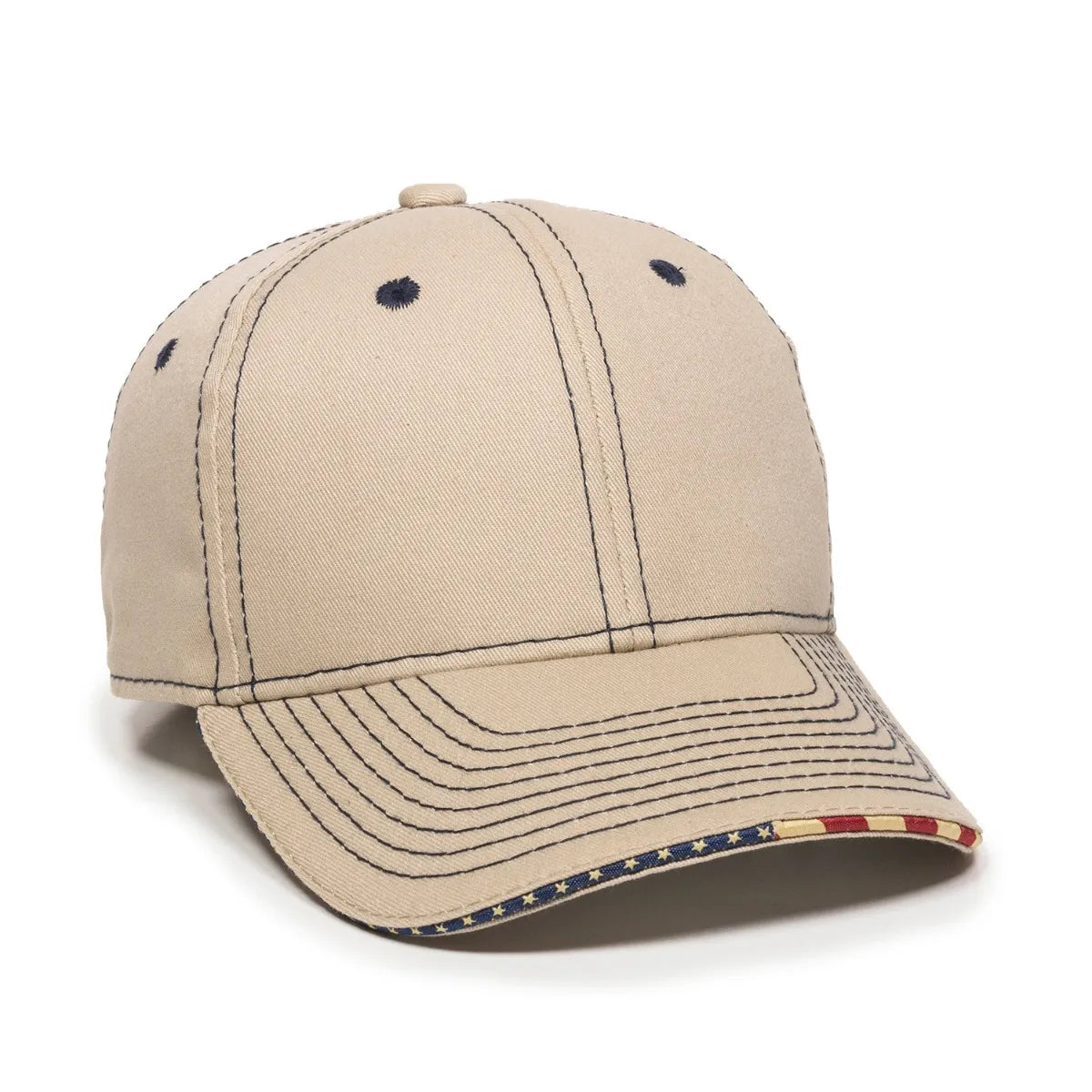 Outdoor Cap USA-800 Cotton Twill Structured Solid Back Hat-1