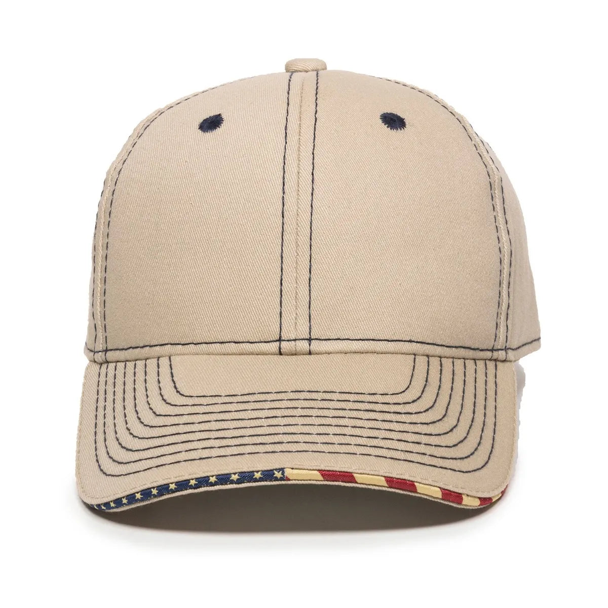 Outdoor Cap USA-800 Cotton Twill Structured Solid Back Hat Unisex Accessories Hats & Caps