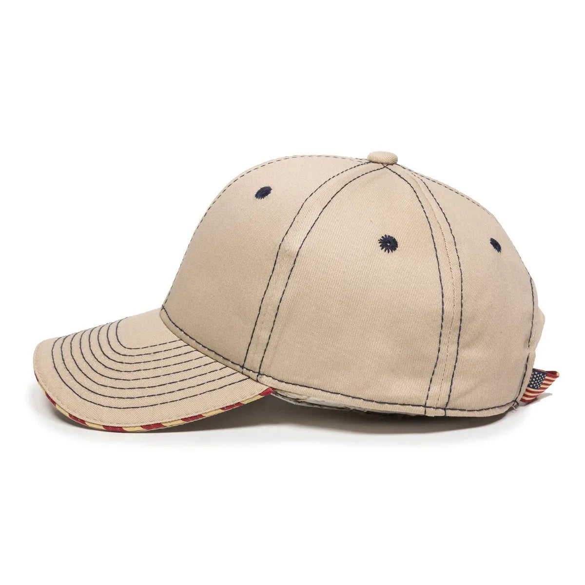 Outdoor Cap USA-800 Cotton Twill Structured Solid Back Hat Unisex Accessories Hats & Caps