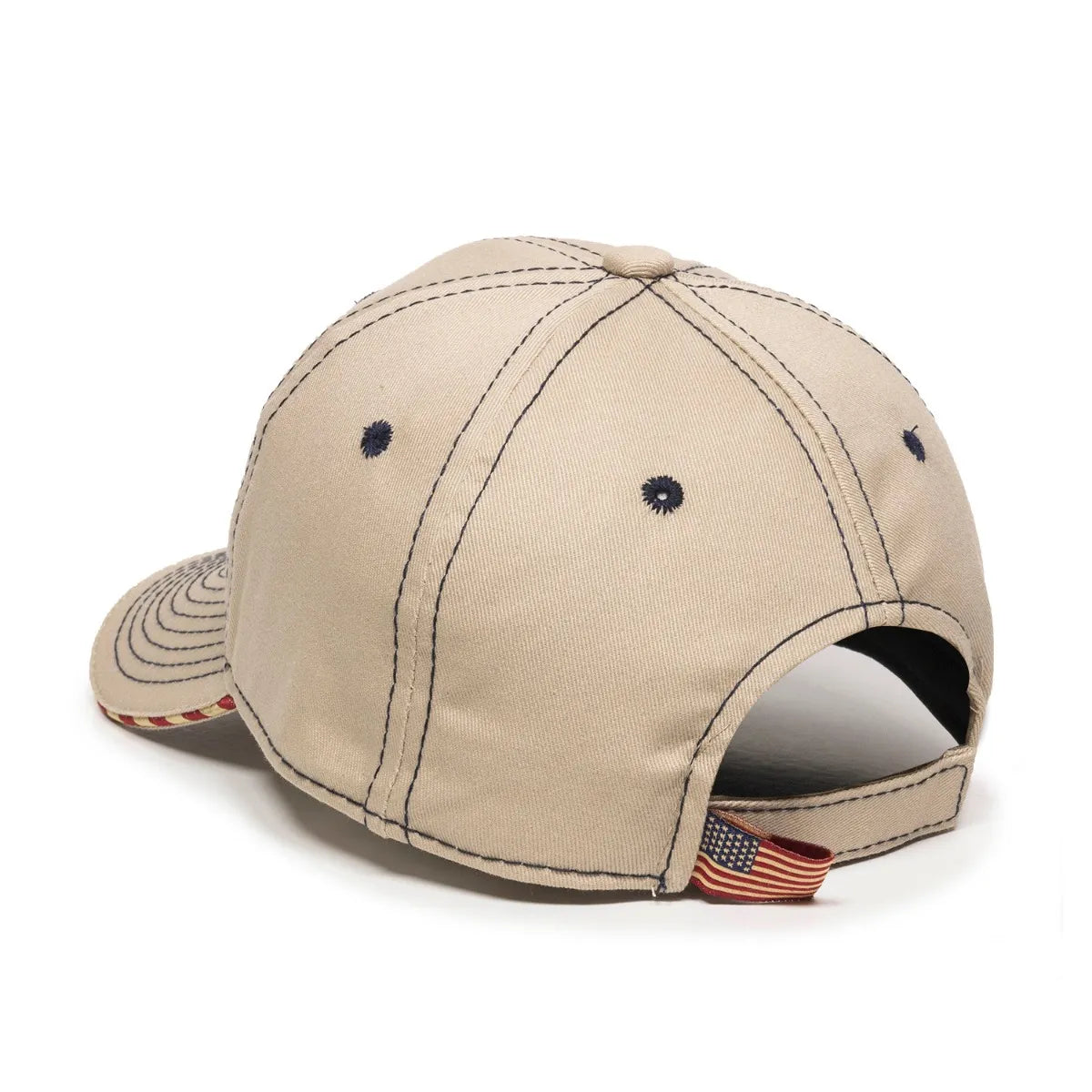 Outdoor Cap USA-800 Cotton Twill Structured Solid Back Hat Unisex Accessories Hats & Caps