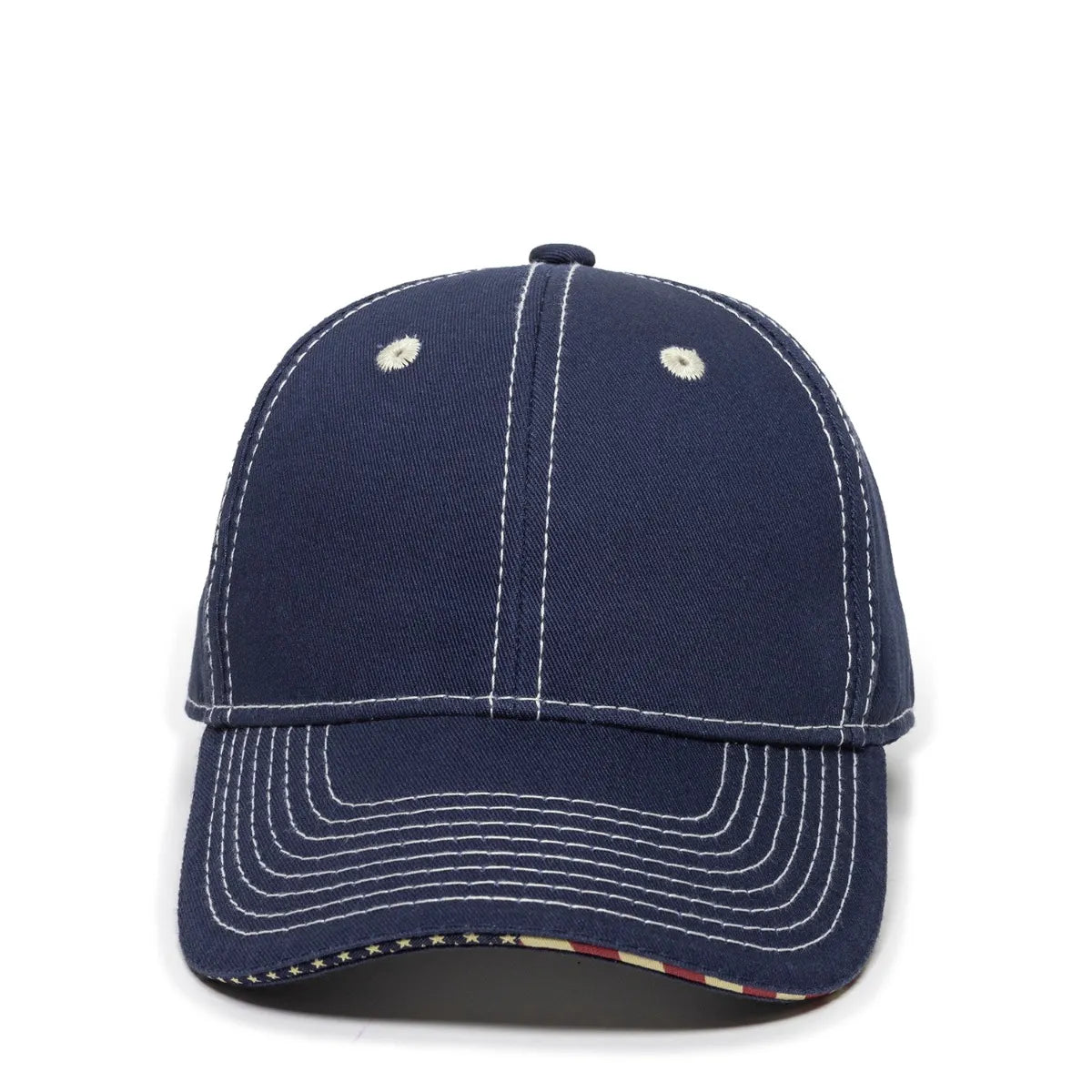 Outdoor Cap USA-800 Cotton Twill Structured Solid Back Hat-3