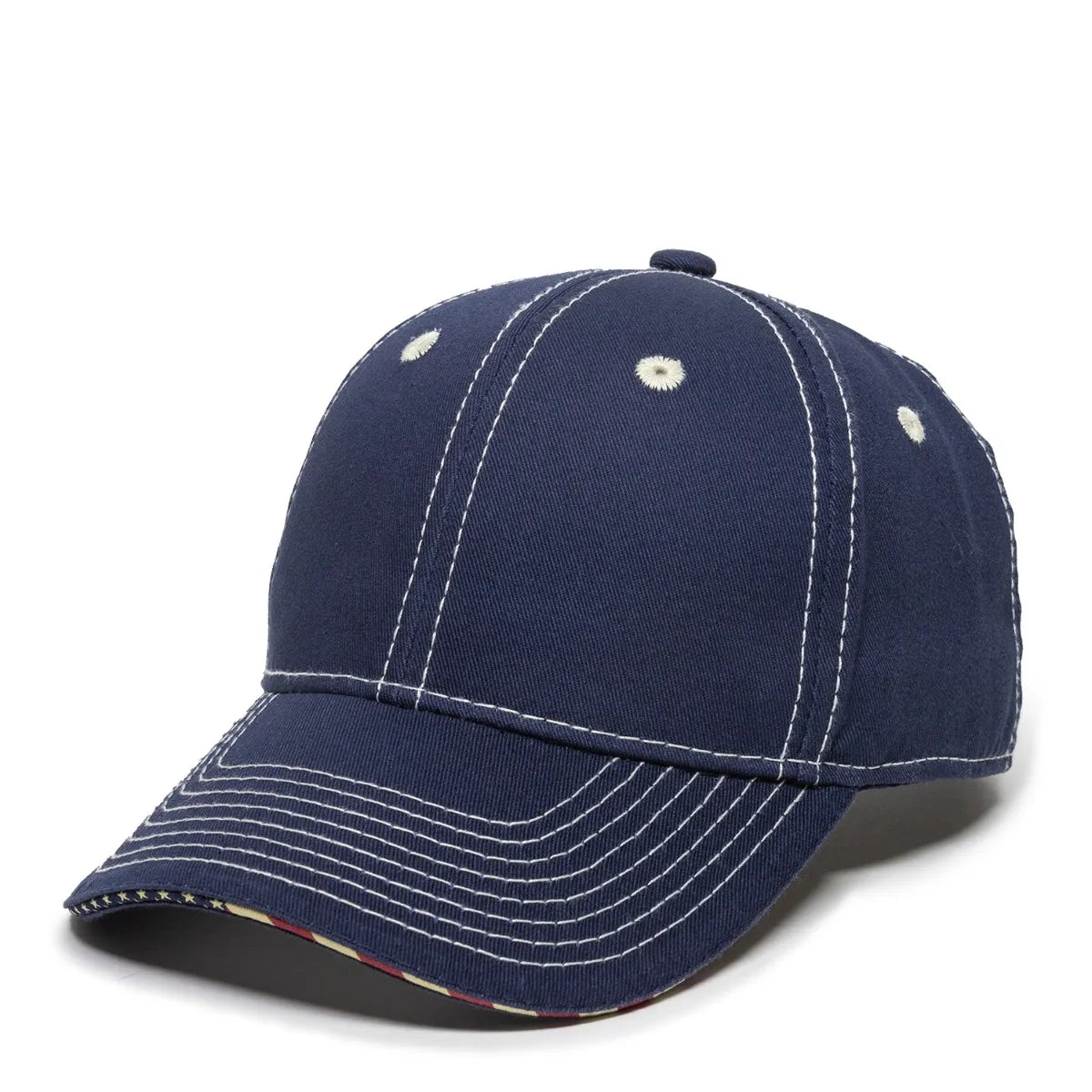 Outdoor Cap USA-800 Cotton Twill Structured Solid Back Hat-4