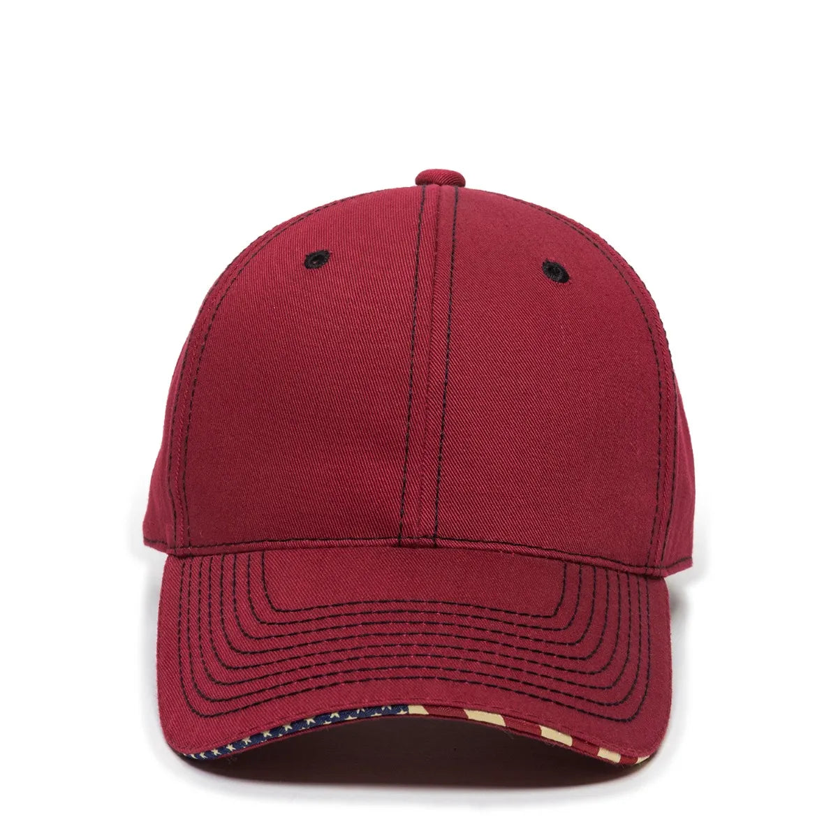 Outdoor Cap USA-800 Cotton Twill Structured Solid Back Hat-3
