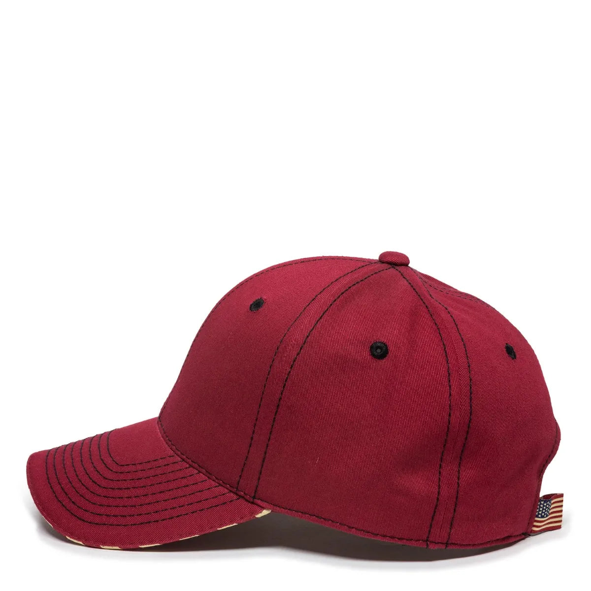 Outdoor Cap USA-800 Cotton Twill Structured Solid Back Hat Unisex Accessories Hats & Caps