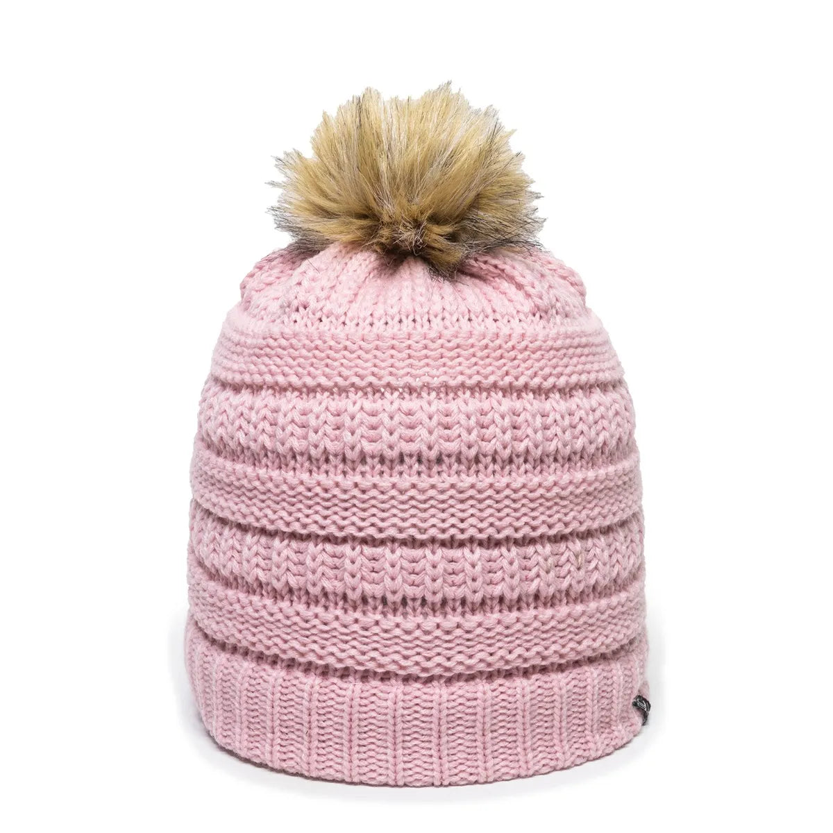 Outdoor Cap OC805 Acrylic Knit Beanie With Faux Fur Pom Unisex Accessories Hats & Caps