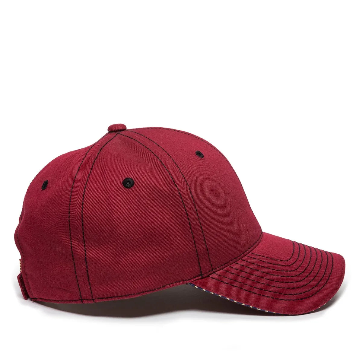 Outdoor Cap USA-800 Cotton Twill Structured Solid Back Hat Unisex Accessories Hats & Caps