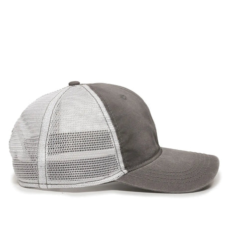 Outdoor Cap PDT-750M Cotton Twill Unstructured Trucker Hat Unisex Accessories Hats & Caps