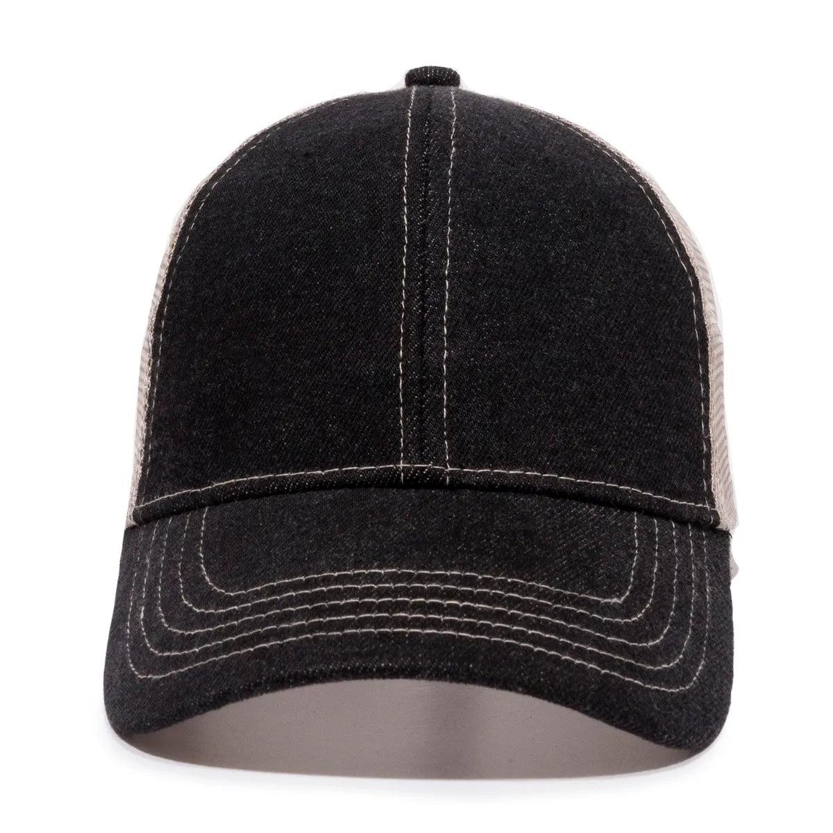 Outdoor Cap DN-200M Denim Structured Trucker Hat Unisex Accessories Hats & Caps