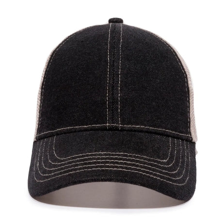 Outdoor Cap DN-200M Denim Structured Trucker Hat Unisex Accessories Hats & Caps