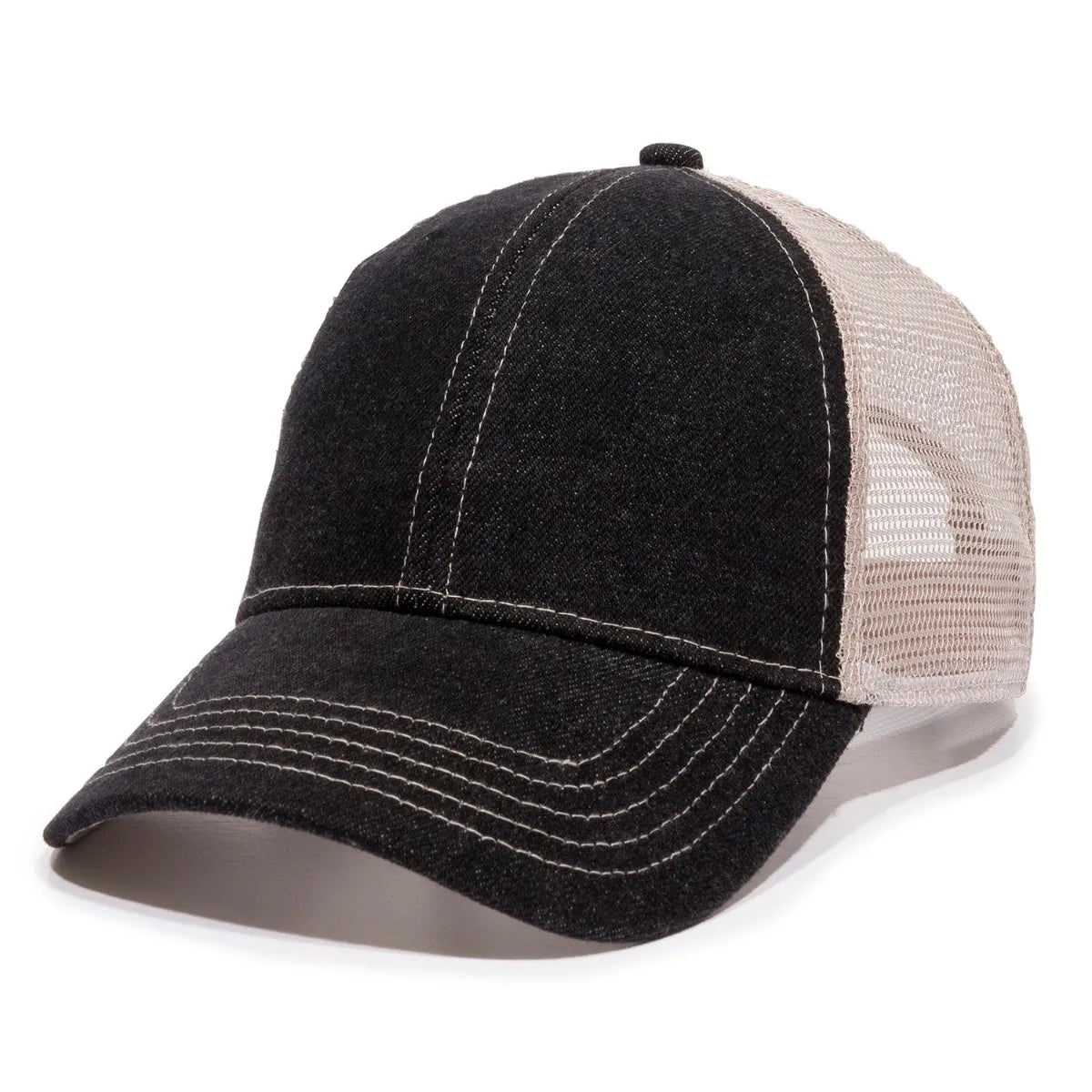 Outdoor Cap DN-200M Denim Structured Trucker Hat Unisex Accessories Hats & Caps