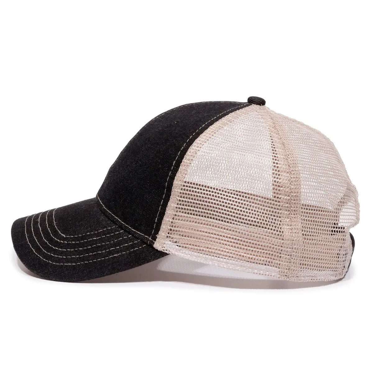 Outdoor Cap DN-200M Denim Structured Trucker Hat Unisex Accessories Hats & Caps