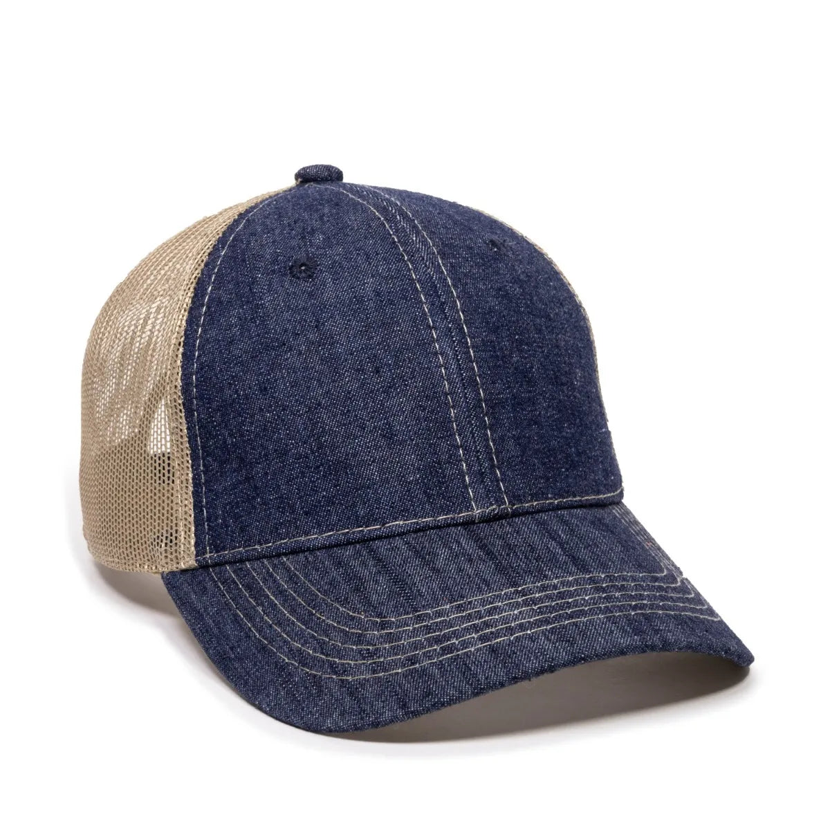 Outdoor Cap DN-200M Denim Structured Trucker Hat Unisex Accessories Hats & Caps