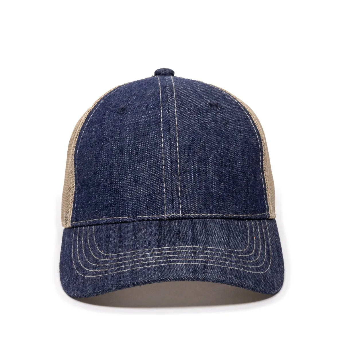 Outdoor Cap DN-200M Denim Structured Trucker Hat Unisex Accessories Hats & Caps