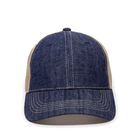 Outdoor Cap DN-200M Denim Structured Trucker Hat Unisex Accessories Hats & Caps