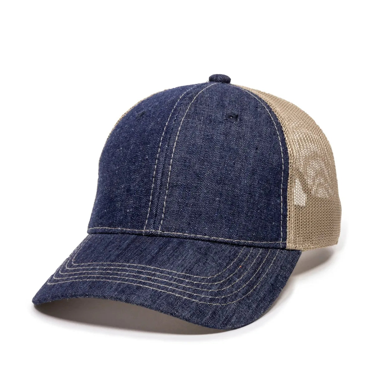 Outdoor Cap DN-200M Denim Structured Trucker Hat Unisex Accessories Hats & Caps