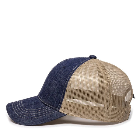 Outdoor Cap DN-200M Denim Structured Trucker Hat Unisex Accessories Hats & Caps