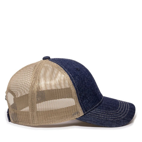 Outdoor Cap DN-200M Denim Structured Trucker Hat Unisex Accessories Hats & Caps