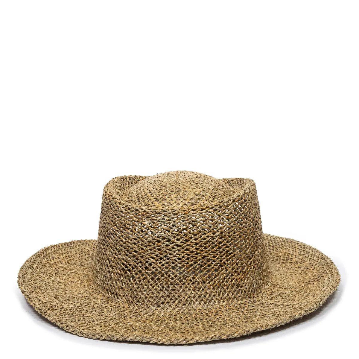 Outdoor Cap STW-100 Natural Sea Grass Straw Gambler Hat Unisex Accessories Hats & Caps