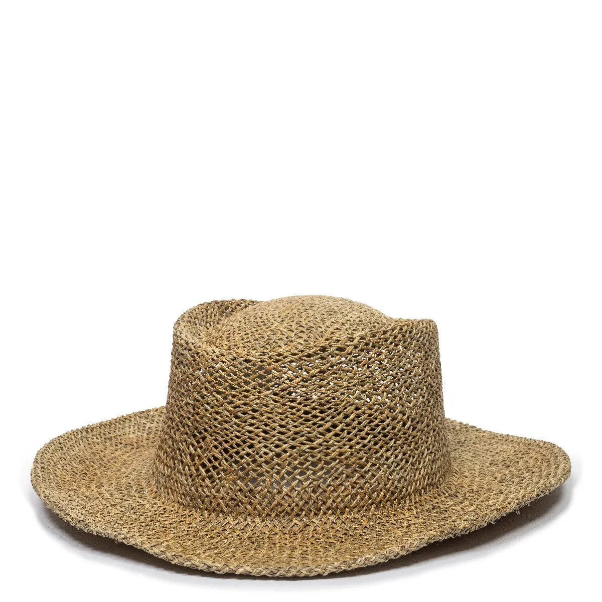 Outdoor Cap STW-100 Natural Sea Grass Straw Gambler Hat Unisex Accessories Hats & Caps