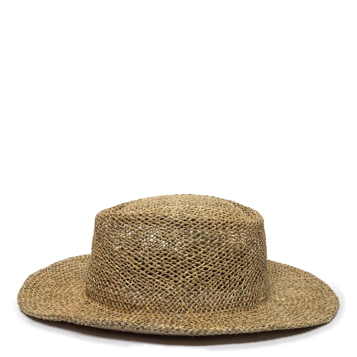 Outdoor Cap STW-100 Natural Sea Grass Straw Gambler Hat Unisex Accessories Hats & Caps