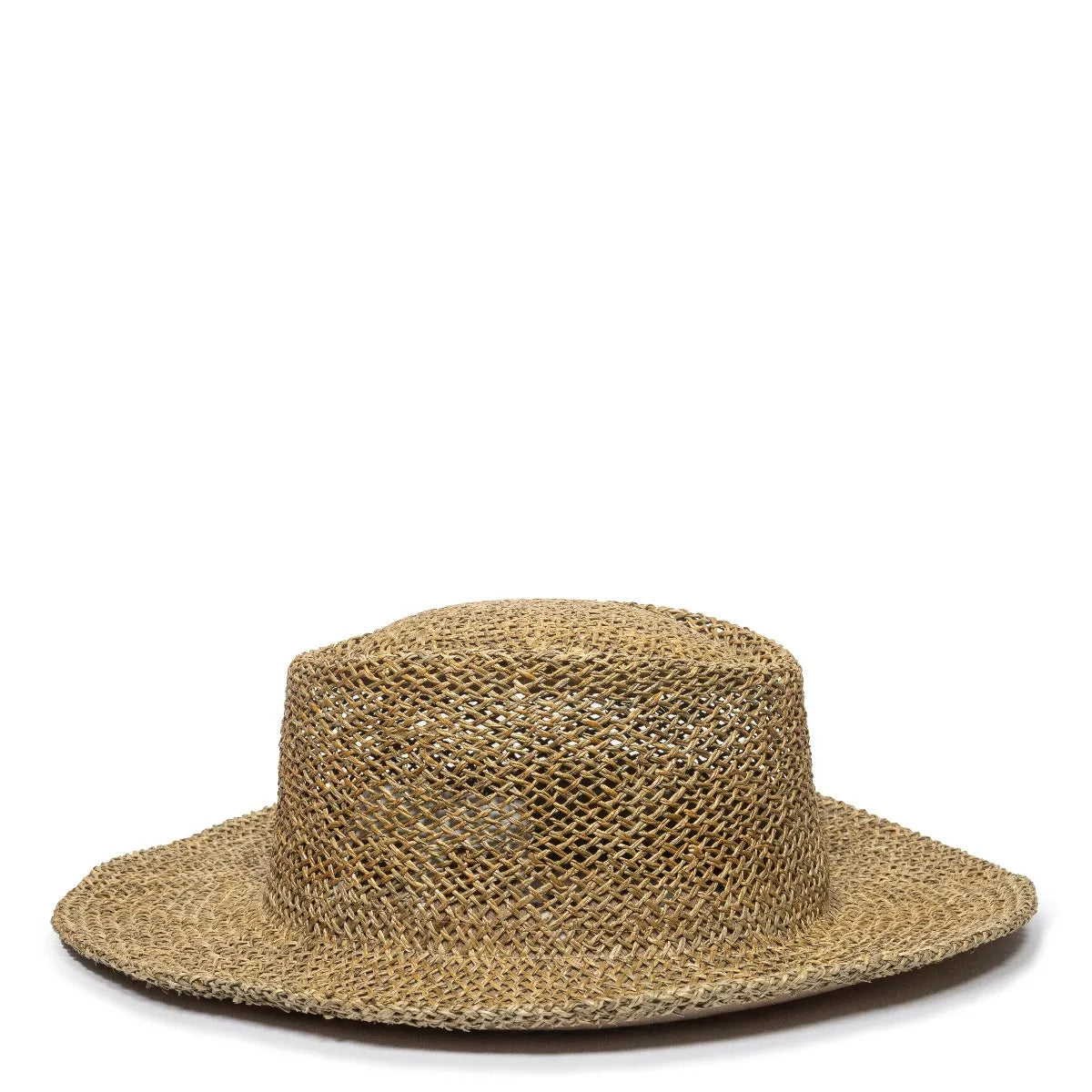 Outdoor Cap STW-100 Natural Sea Grass Straw Gambler Hat Unisex Accessories Hats & Caps