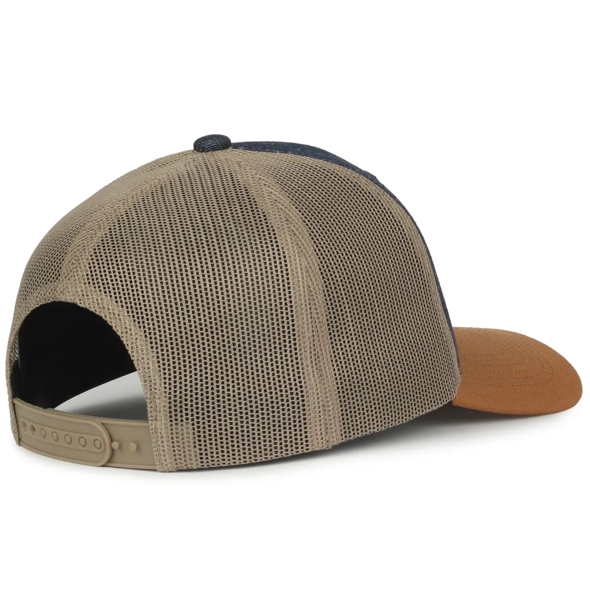 Outdoor Cap FFA-DNM Dark Blue/ Khaki/ Brown Structured Trucker Hat Unisex Accessories Hats & Caps