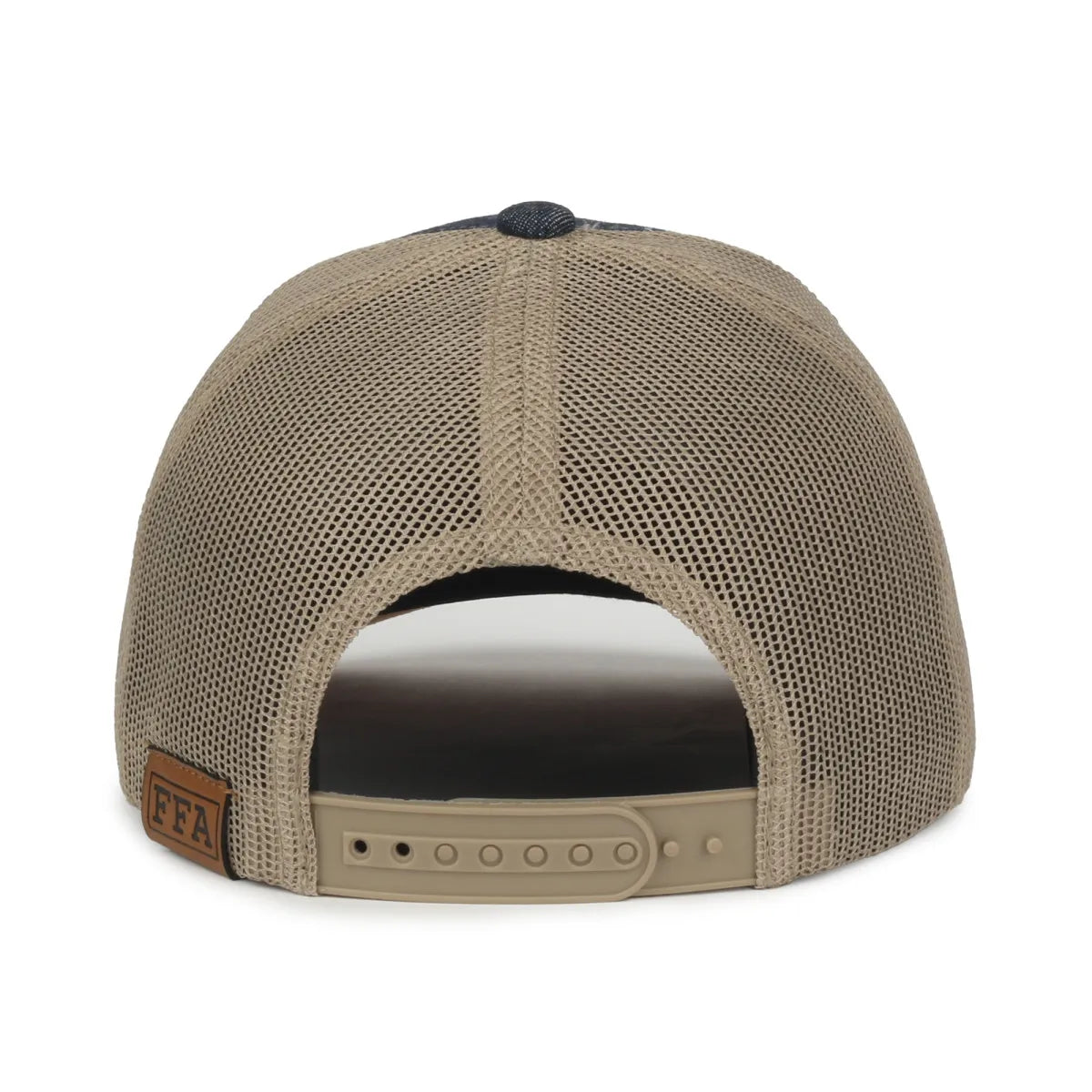 Outdoor Cap FFA-DNM Dark Blue/ Khaki/ Brown Structured Trucker Hat Unisex Accessories Hats & Caps