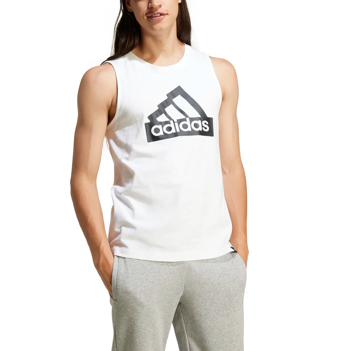 adidas Men's Modern Essentials Graphic Tank Top (Tall)-3