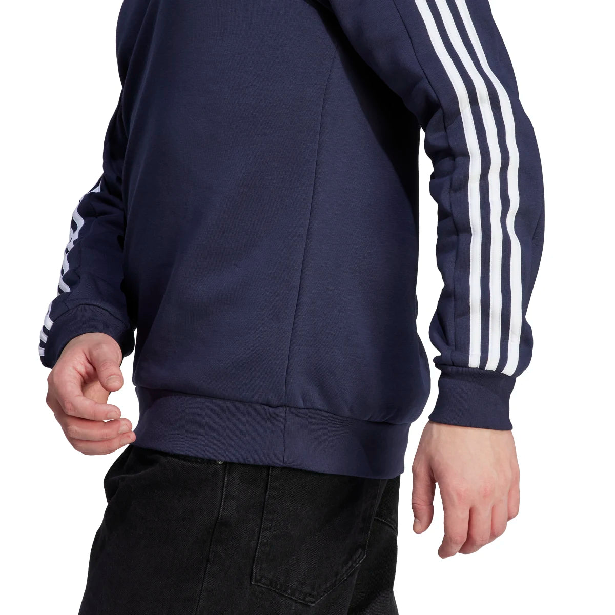 adidas Men's Essentials Fleece 3-Stripes Sweatshirt Mens Apparel Sweatshirts & Fleece