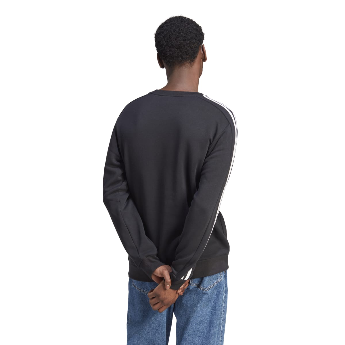 adidas Men's Essentials Fleece 3-Stripes Sweatshirt Mens Apparel Sweatshirts & Fleece