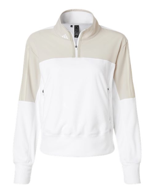 adidas Women's Fleece Quarter-Zip Pullover Womens Apparel Sweatshirts & Fleece