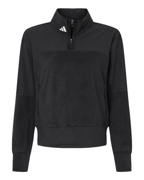 adidas Women's Fleece Quarter-Zip Pullover Womens Apparel Sweatshirts & Fleece