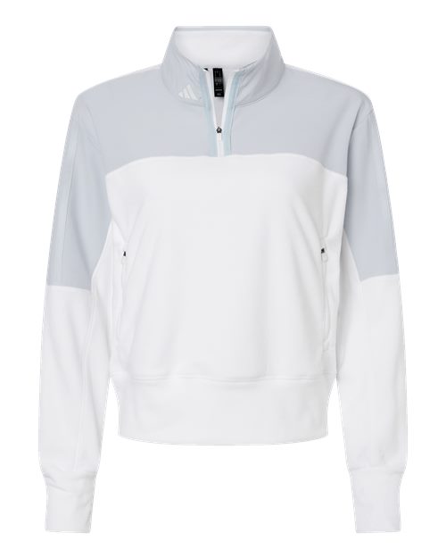 adidas Women's Fleece Quarter-Zip Pullover Womens Apparel Sweatshirts & Fleece