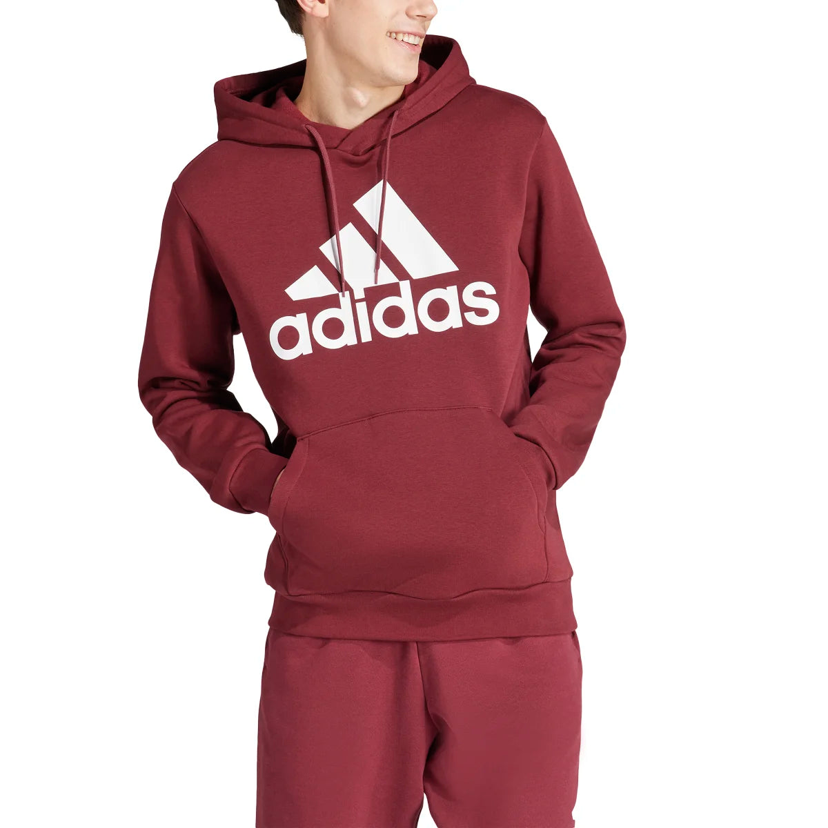 adidas Men's Essentials Fleece Big Logo Hoodie Mens Apparel Sweatshirts & Fleece