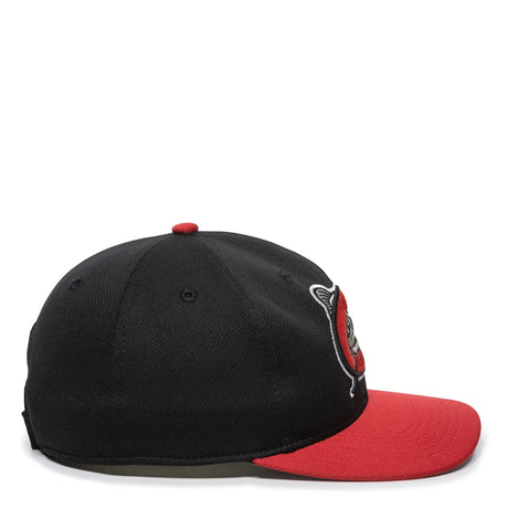 MIN-350-Carolina Mudcats™ Black/Red 2CMH-Adult Fan Gear MiLB Carolina Mudcats