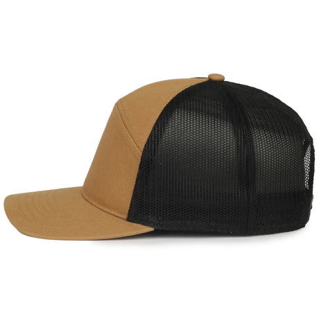 Outdoor Cap OC106 7-Panel Structured Trucker Hat Unisex Accessories Hats & Caps