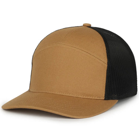Outdoor Cap OC106 7-Panel Structured Trucker Hat Unisex Accessories Hats & Caps