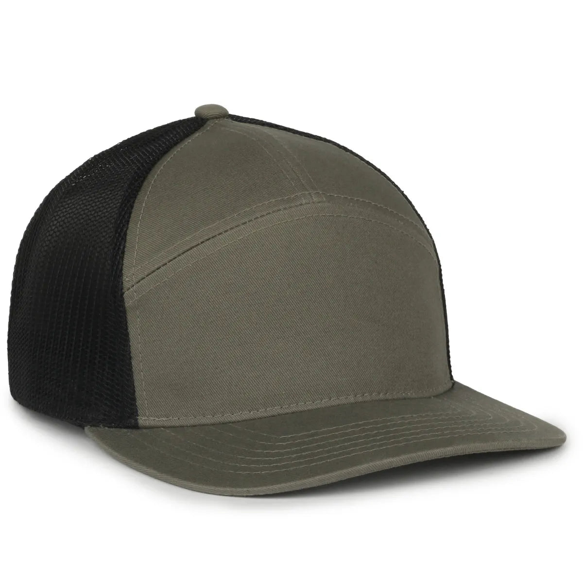 Outdoor Cap OC106 7-Panel Structured Trucker Hat Unisex Accessories Hats & Caps