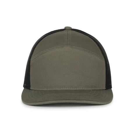 Outdoor Cap OC106 7-Panel Structured Trucker Hat Unisex Accessories Hats & Caps