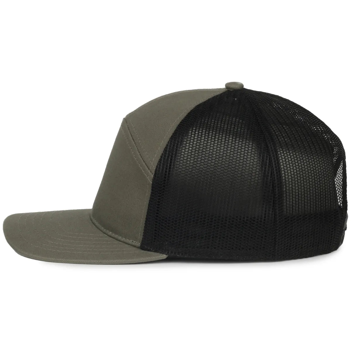 Outdoor Cap OC106 7-Panel Structured Trucker Hat Unisex Accessories Hats & Caps