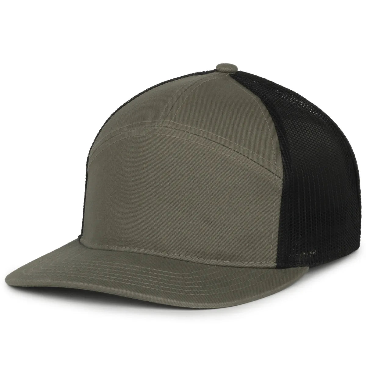 Outdoor Cap OC106 7-Panel Structured Trucker Hat Unisex Accessories Hats & Caps