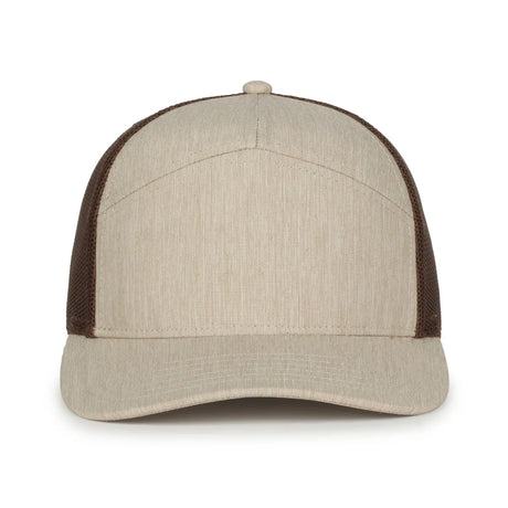 Outdoor Cap OC106 7-Panel Structured Trucker Hat Unisex Accessories Hats & Caps
