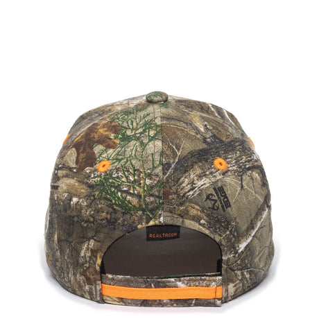 Outdoor Cap CBI-305 Camo/ Blaze Structured Solid Back Hat Unisex Accessories Hats & Caps