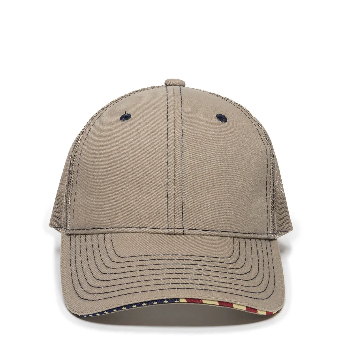 Outdoor Cap USA-800M Contrast Stitch Structured Trucker Hat Unisex Accessories Hats & Caps