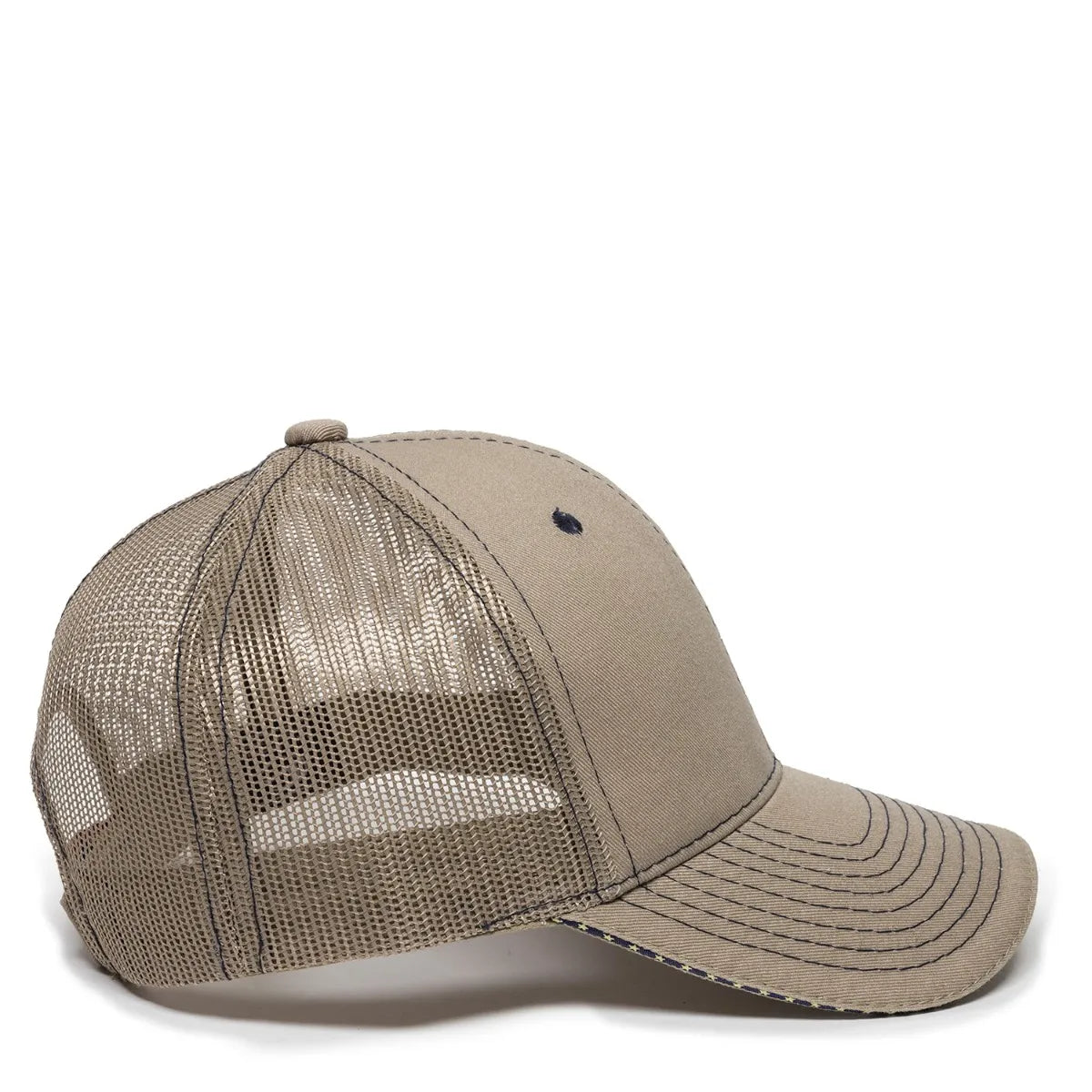 Outdoor Cap USA-800M Contrast Stitch Structured Trucker Hat Unisex Accessories Hats & Caps