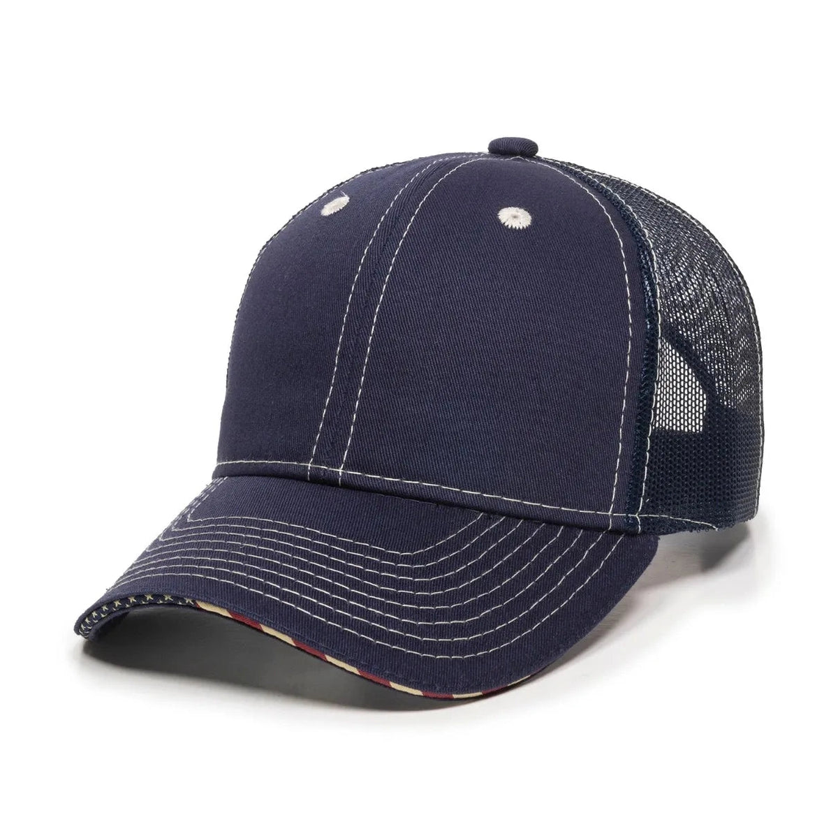 Outdoor Cap USA-800M Contrast Stitch Structured Trucker Hat-4