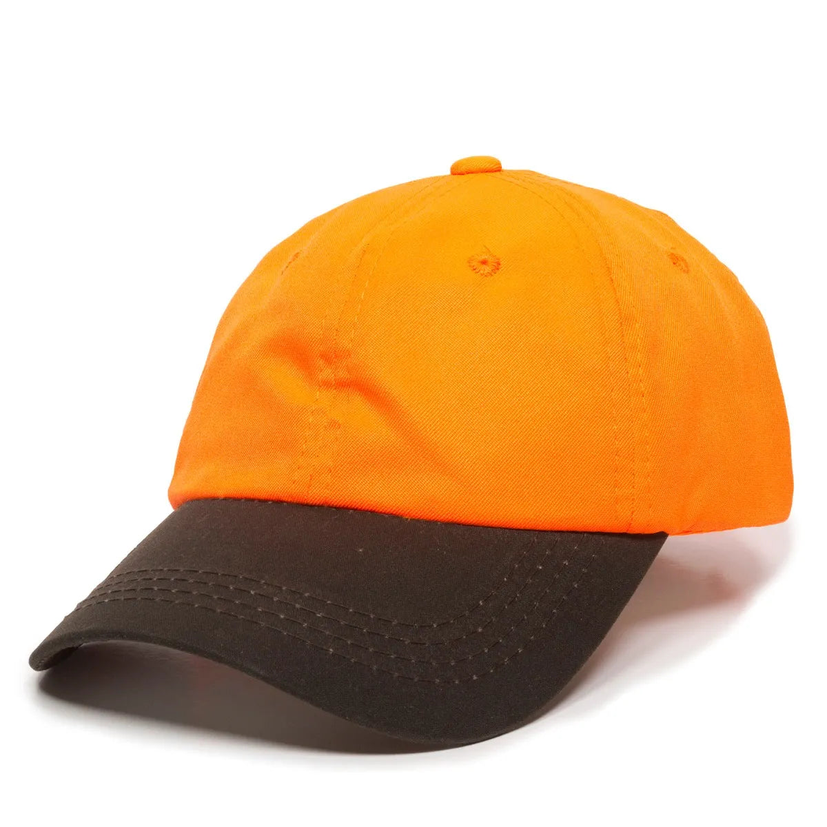 Outdoor Cap 553IS Blaze/ Dark Brown Unstructured Solid Back Hat Unisex Accessories Hats & Caps