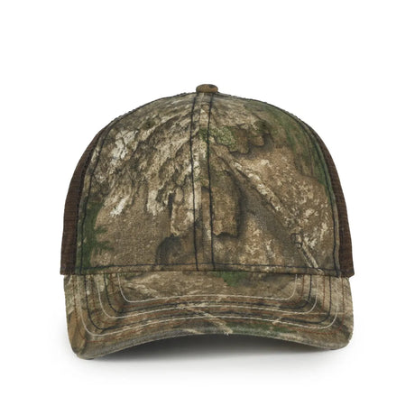 Outdoor Cap CWF-310 Flag Water Print Unstructured Trucker Hat Unisex Accessories Hats & Caps
